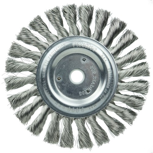 6 Inch Flat Crimped Stainless Steel Wire Wheel Brush for Bench Grinder 5/8" Bore 