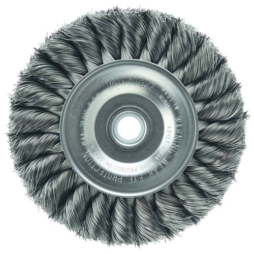 4 Standard Twist Knot 0.0118 Stainless Steel Wire Wheel With 1/2-3/8 Arbor Hole 
