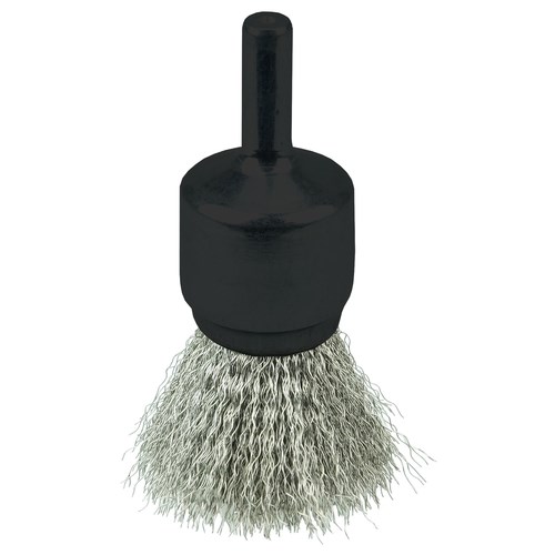 Made in The USA Weiler 10042 1 Circular Flared Crimped Wire End Brush.006 Stainless Steel Fill 