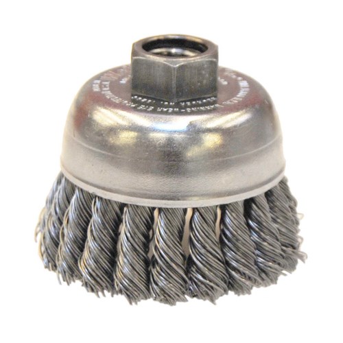 Pack of 10 Weiler 10220 3//4 Knot Wire End Brush.006 Stainless Steel Fill