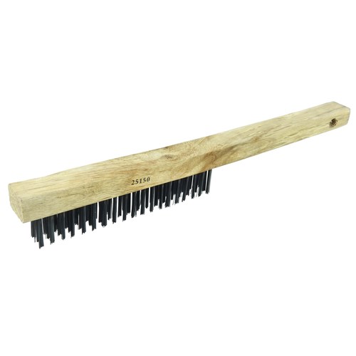 Pack of 12 13-3/4 Length x 7/8 Width Block PFERD 85045 Economy Line Curved Handle Scratch Brush.012 Carbon Steel 3 x 19 Wire Rows