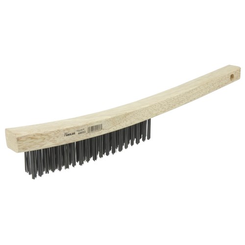 Pack of 12 13-3/4 Length x 7/8 Width Block PFERD 85045 Economy Line Curved Handle Scratch Brush.012 Carbon Steel 3 x 19 Wire Rows