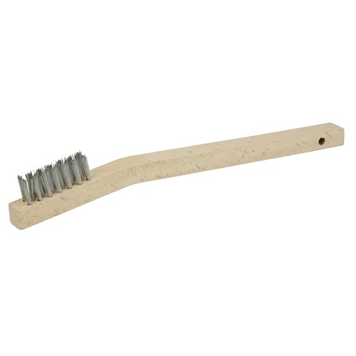 BR001 2 Large 4 Row  Wire Brush with Wooden Handle set of Two 