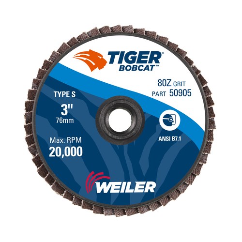 10pk WEILER 51120 TigerPaw TY29 Abrasive Flap Disc 4-1/2" 60 Grit 7/8 Arbor 