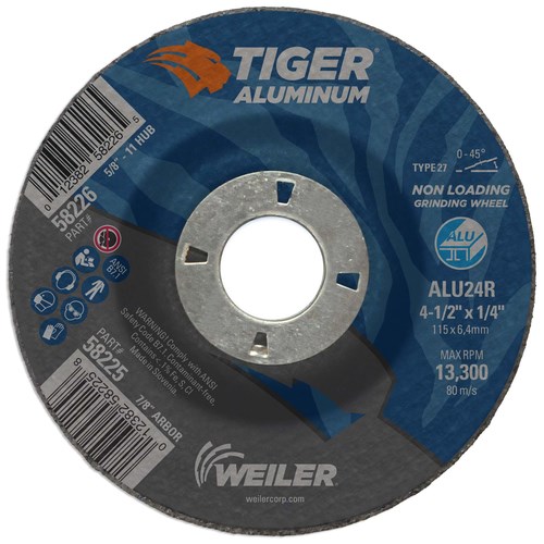 5/8-11 Hub 120 Grit Weiler 59979 Wolverine Aluminum Oxide Resin Fiber Sanding & Grinding Disc Pack of 25 4-1/2 Diameter 