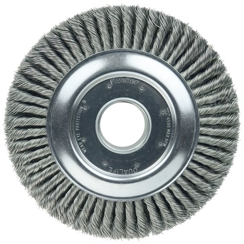Weiler 17686 4 Stem-Mounted Knot Wire Wheel.0118 Steel Fill Pack of 5 1/4 Stem
