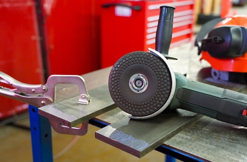 Tiger mill scale wheel after prepping plates