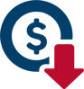 Reduce abrasive cost per part icon