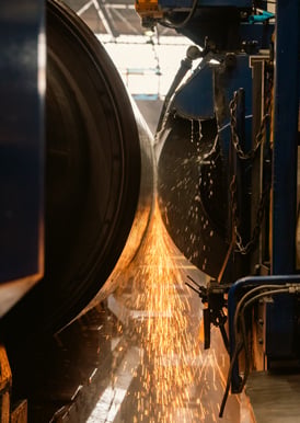 Cold roll grinding. 