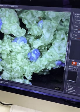 Computer screen showing abrasive and bond mix.