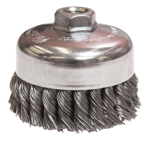 thumbnail image 2 of WEILER 4" Crimped Wire Cup Brush – 5/8-11 Thread, Made In USA (Model 14026) 2 of 3