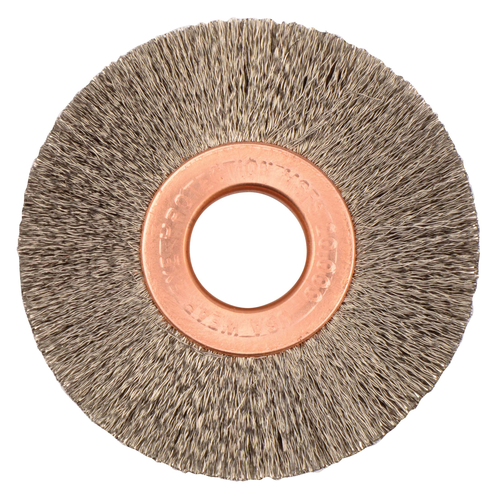 Weiler - Wheel Brush: 6" Wheel Dia, 1/2" Face Width, 0.0060" Wire Dia