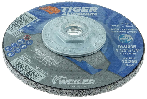 yuma-150-240BK×2枚　wisper-150-238BL×2枚 Weiler 51113 4-1/2x5/8-11 40Z Tiger Paw Flap Disc Flat Type 27