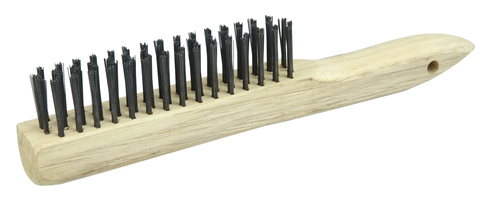 Vortec Pro Scratch Brush, .012 Carbon Steel Fill, Shoe Handle, 4 x