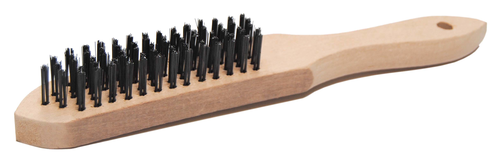 Weiler Strip Scratch Brush with Wood Handle for general use