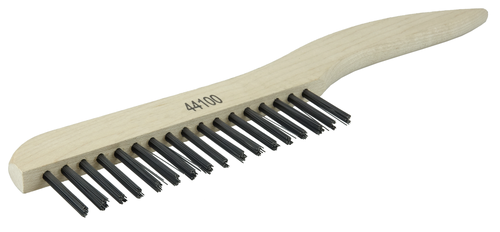 Hand Wire Scratch Brush, .012 Carbon Steel Fill, Shoe Handle, 1 x