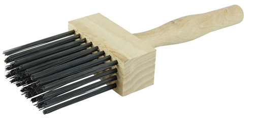 Weiler 44451 Spazzola In Acciaio Per Togliere Trucioli E Ruggine - Riempimento .012, Blocco In Legno, 4 X 8 File - 4