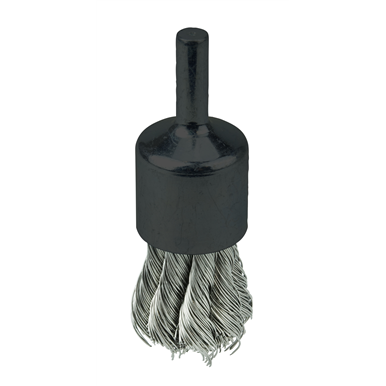 914238-9 Weiler 3/4" Crimped Wire End Brush, 1/4" Shank, 0.006" Wire