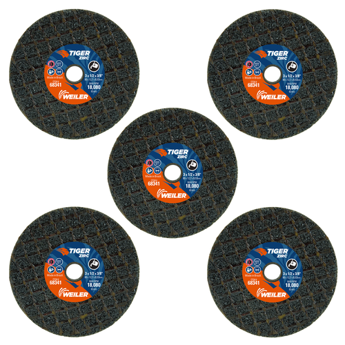 TIGER ZIRC Type 1 Portable Snagging Wheel, ZA14-S, 3