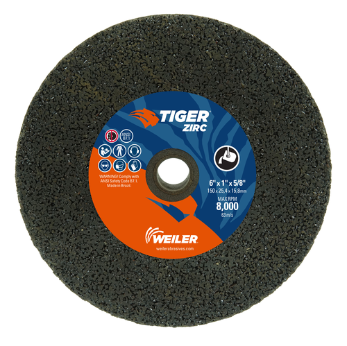 TIGER ZIRC Type 1 Portable Snagging Wheel, ZA16-R , 6