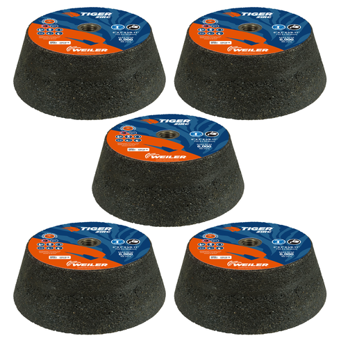 TIGER ZIRC Type 11 Flaring Cup Wheel, ZAC16-Q, 6/4-3/4 x 2 x