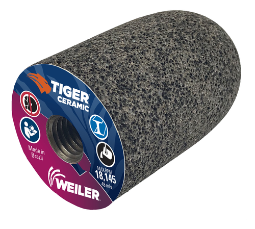 TIGER CERAMIC TYPE 18R Round Tip Portable Grinding Cone, HZA20-S