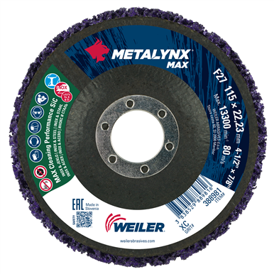 METALYNX MAX CLEAN 115 NON-WOVEN DISCS, FLAT (TY27) PHENOLIC