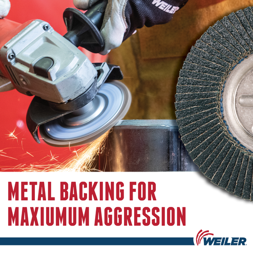 Weiler TIGER 4-1/2" X 7/8" Abrasive Flap Disc 40 Grit Zirconia 10