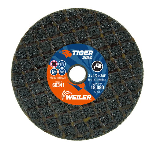 TIGER ZIRC Type 1 Portable Snagging Wheel, ZA14-S, 3